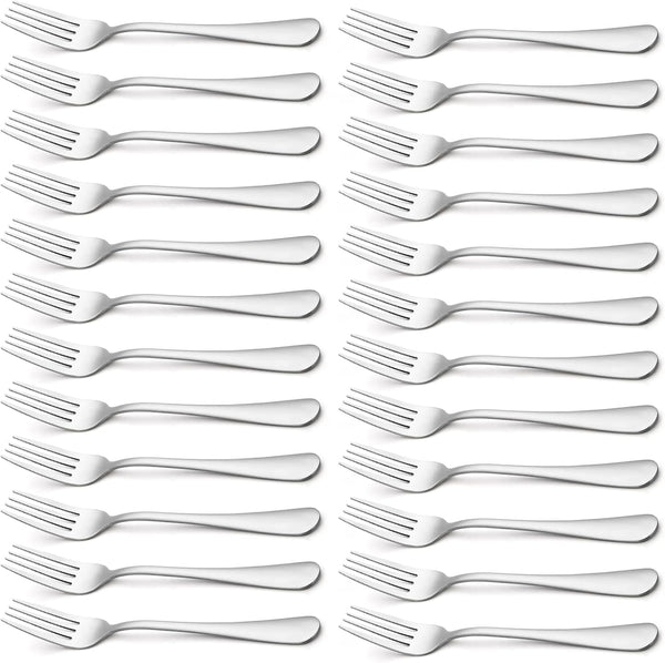 Briout Forks Silverware, Set of 24 Dinner Forks, 8 Inches Premium Stainless Steel for Home Kitchen Party Restaurant,