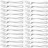 Briout Forks Silverware, Set of 24 Dinner Forks, 8 Inches Premium Stainless Steel for Home Kitchen Party Restaurant,