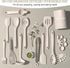 Silicone Kitchen Cooking Utensils Set - Umite Chef 22Pcs Heat Resistant Tools for Nonstick Cookware (Khaki).