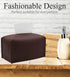 Livelab Dark Brown Tissue Box Cover, Rectangular PU Leather Tissue Box Case Organizer for Vanity, Night Stands, Office