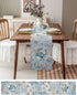 Lsrtoss 48 Inches Summer 13" 48" Coastal Crab Table Runner Long Farmhouse Dress Scarves, Nautical Beach Starfish Coral
