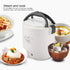 1L 12v Tiiyee Mini Rice Cooker, Portable Rice Maker Electric Lunch Box for Car Food Steamer Fast Cooking Automatic Non