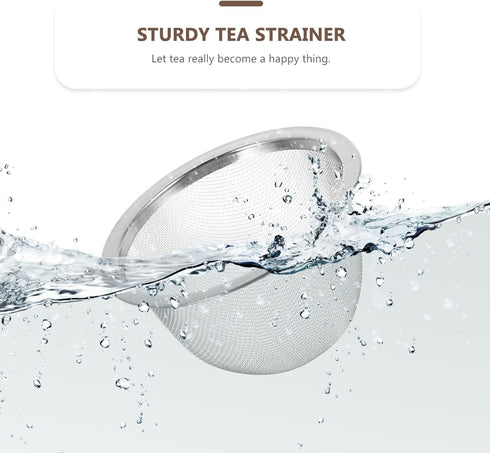 Luxshiny Mesh Tea Filter, 8Pcs Stainless Steel Tea Strainer Insert for Loose Tea Leaves, Replacement for Teapot