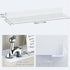 2 Pack, 40cm, HNVNER Adhesive Shower Shelves for Wall White Metal Shower Caddy Waterproof Bathroom Floating Shelves