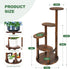 4 Tier Tall Plant Stand Indoor, Wood Corner Plant Shelf for Multiple Plants, Sturdy Oval Tiered Flower Pot Holder