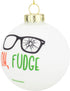Tree Buddees Oh Fudge Funny Glass Christmas Ornament
