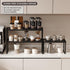 2 Pack Counter Countertop Magheo Expandable Cabinet Shelf Organizer, Stackable Kitchen Shelf Riser, Metal Spice Rack