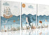 LYPHNX Framed Blue Ocean Nautical Nursery Canvas Wall Art Sea Turtle Whale Animal