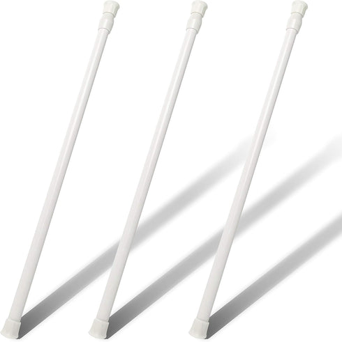 JAYE Adjustable Spring Tension Curtain Rods for Kitchen, Bathroom, Cupboard, Wardrobe, Window, DIY Projects (28"-48"