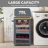 75L 17" 9.8" 29.5", Goodpick Slim Laundry Basket with Wheels and Lid, Rolling Dirty Clothes Hamper for Dorm Bathroom