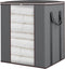 Fixwal Extra Large Blanket Storage Bags, 120L Comforter Storage Bags with Reinforced Handles, Grey