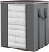Fixwal Extra Large Blanket Storage Bags, 120L Comforter Storage Bags with Reinforced Handles, Grey