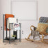 3 Free Standing Blanket Ladder Holder Rack, Tier Black Metal Towel Racks Stand with Wooden Storage Shelf, Multipurpose
