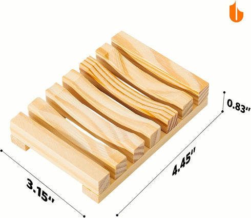 Urbanstrive Eco-Friendly Natural Wooden Soap Dish - Biodegradable Soap Saver Holder Tray for Bathroom, Zero Waste,