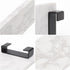 Bathroom Vanity Tray, White Marble Toilet Tank Tray, Luxurious Small Display Tray for Countertop Accessories (Black,