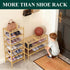 2-Tier, Closet, Smiry Bamboo Shoe Rack Stackable Wooden Shoe Organizer for Entryway & Free Standing Wood Shoe Storage