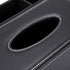 PU Leather Tissue Box Cover, Multifunctional Holder for Stationery and Remote Control, Stylish Desktop Organizer (Black)