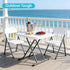 30-Inch Adjustable-Height Folding Table, White HDPE Utility Table for Small Spaces, No Assembly Required Ideal