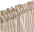 Vangao Stripe Farmhouse Kitchen Curtains 24 Inch Length Linen Blend Cafe Curtains, Semi-Sheer Small Window Treatments