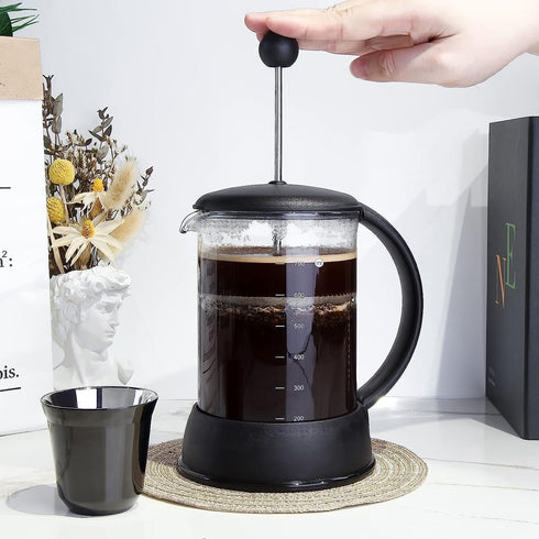 Easyworkz Eclipse French Press 27 oz Coffee Maker with Borosilicate Glass for Tea
