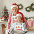2 Pack Christmas Matching Aprons for Kids and Adults, Christmas Baking Crew, White Kitchen Aprons with 2 Pockets for