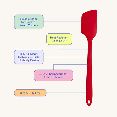 GIR: Get It Right Silicone Spatula for Cooking - 11-Inch Slate, Heat-Resistant Nonstick Kitchen Tool