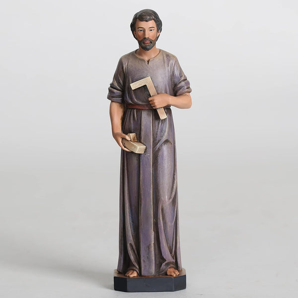 BC Catholic St. Joseph Statue The Worker, Hand Painted 6inches H Religious Gifts for Labour Days Home Decor