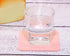 Mini Skater 3pcs 10x10x0.2CM Bar Coasters Square Silicone Coasters for Drinks Beverage Coffee Table Tea Coaster (Pink)