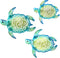 YOUIN Set of 3 Metal Sea Turtle Beach Theme Wall Art Decorations for Indoor Outdoor Bathroom Garden