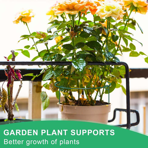 3 Pack (10" 17" Tomatoes,Rose,Astilbes,Vine HiGift Peony Cages Support Stakes Ring for Garden, Round Plant Support