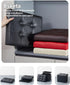 17x13x13in,Black Bsketa Storage Ottoman, Folding Foot Stool with Thicker Foam Padded Seat Small Leather Storage Ottoman
