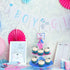 Gender Reveal Cupcake Stand, 3 Tier Cardboard Cake Stand for Blue and Pink Party Decorations