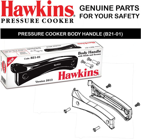Hawkins B21-01 Plastic Pressure Cooker Body Handle, 1.5L to 12L, Black by HAWKINS