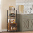 4 BS03BB004 TUTOTAK Tier Bookcase and Bookshelf, Narrow Book Shelf with Door for Small Space, for Living Room, Office