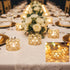 Pack 20 Home(20pcs, of Gold Crystal Tea Lamp Candlesticks Bowl Tealight Candle Holders Decoration Jewelry Votive