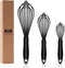 Dishwasher Safe Silicone Whisk Set of 3, Professional Kitchen Whisks for Cooking, Heat Resistant Balloon Egg Beater,