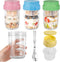 16oz Overnight Oats Jars, Yogurt Containers with Lids and Folding Spoons, 4