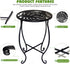 Aonagi 15" 8" 2pcs) Tall Metal Plant Stand, Wide Round Plant Stand for Flower Pot Rustproof Iron Plant Holder