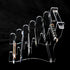 WANLIAN Knife Rack, 6 Tier Acrylic Countertop Knife Display Rack for Knife Storage and Display (Transparent)