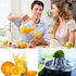 Citrus Juicer Manual Squeezer, 304 Stainless Steel Robust Hand Juicer Reamer with Strainer & 10oz Bowl, 2 Pour Spouts,