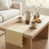 15 36 Inch, yuboo Small Scalloped Table Runner x Vintage Short Champagne Coffee Table Cover, Dresser Scarf for Bedroom