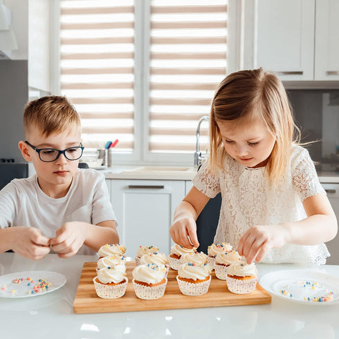 Candy White Cupcake Liners - Gifbera Standard Baking Cups, Odorless Greaseproof Paper Muffin Wrappers, Pack of 200.