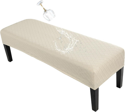 SearchI Waterproof Dining Bench Cover, Stretch Washable Bench Covers Slipcover, Rectangle Benches