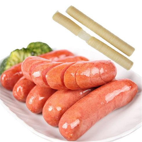 ECYC Machine,14m28mm Edible Collagen Casings Dry Pig Sausage Casing Tube for Sausage Maker
