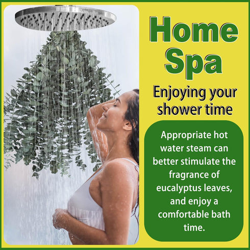 11 PCS Real Dried Eucalyptus for Shower Hanging Decor - 17'' Large Stems from Fresh Leaves for Bathroom