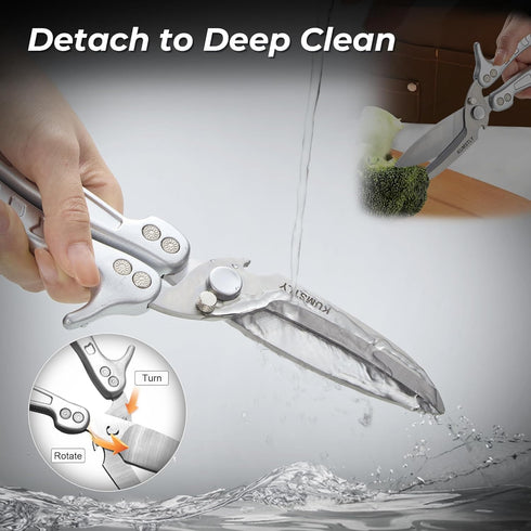 Kitchen Scissors All Purpose Kitchen Shears Heavy Duty for Cutting Chicken, Turkey, Meat, Bones, Vegetables Stainless