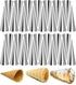 30pcs Non-Stick Stainless Steel Cream Horn Cones Tubes, Croissant Pastry Baking Moulds Set, Cannoli Form Roll Mold for