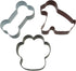 Dog Cookie Cutter Set of 3 - Stainless Steel Dog, Paw Print, and Dog Bone Cutters