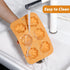 Webake Pumpkin Cake Mold, Silicone 3D Pumpkin Cupcake Pan for Baking Dessert, 2 PCS