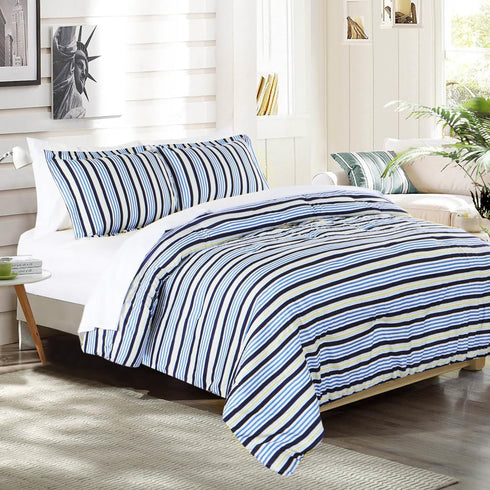 EMME Set 7 Sets, Set Queen Comforter Piece Bedding Blue Bed in a Bag Bedspreads Queen Size with Comforter, Sheets